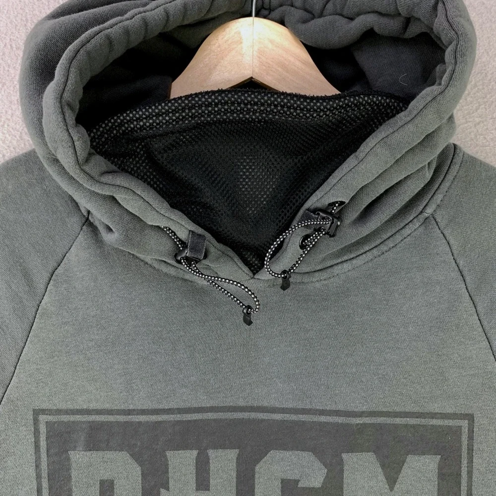 Troll Co Hoodie Men Medium Gray‎ Dirty Hands Clean Money Workwear Graphic DHCM